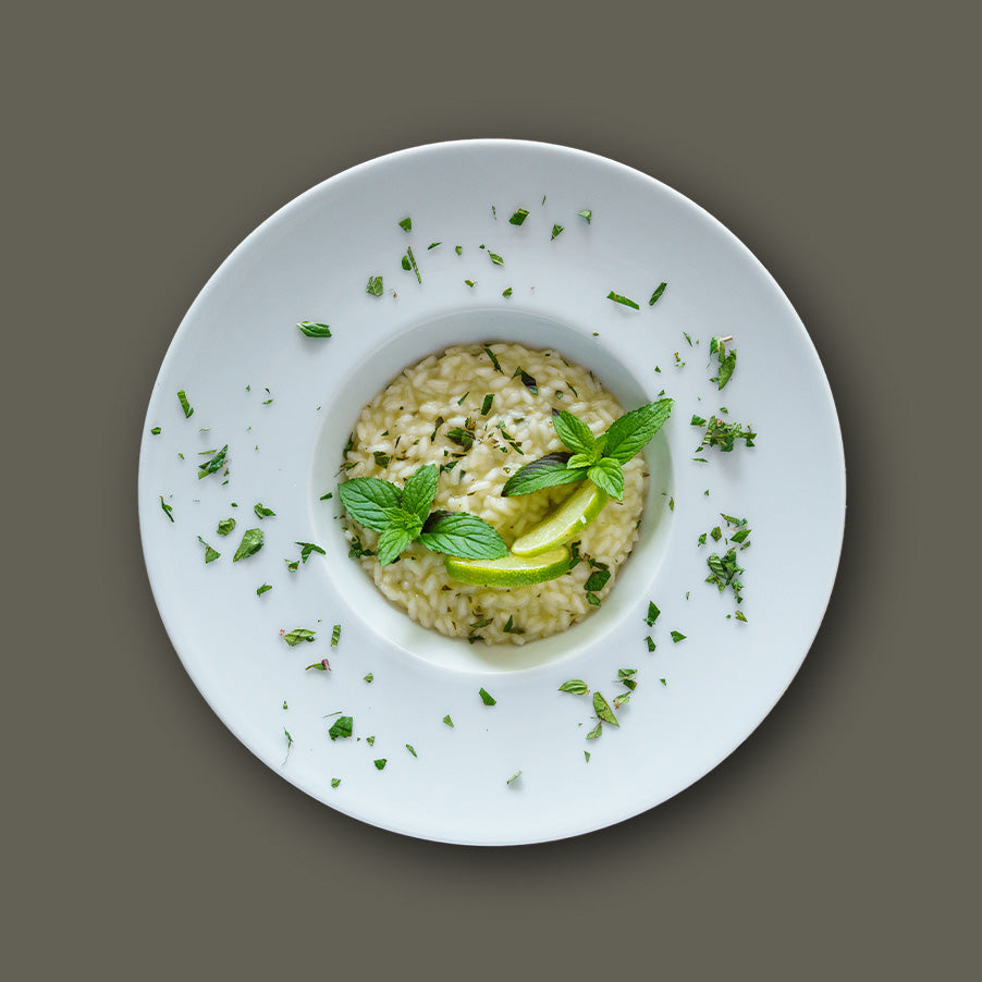 RISOTTO MOJITO CON RHUM, MENTA E LIME
